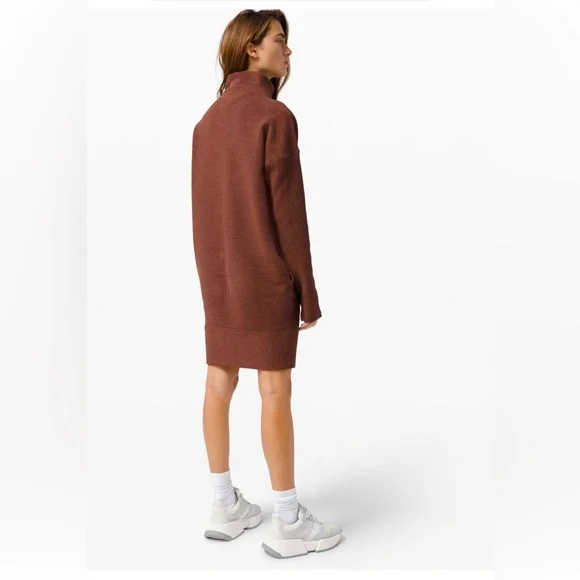 Lululemon Call for Cozy Dress Heathered Ancient Copper